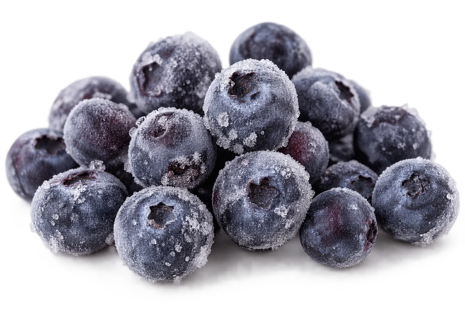 frozen blue berries product shot