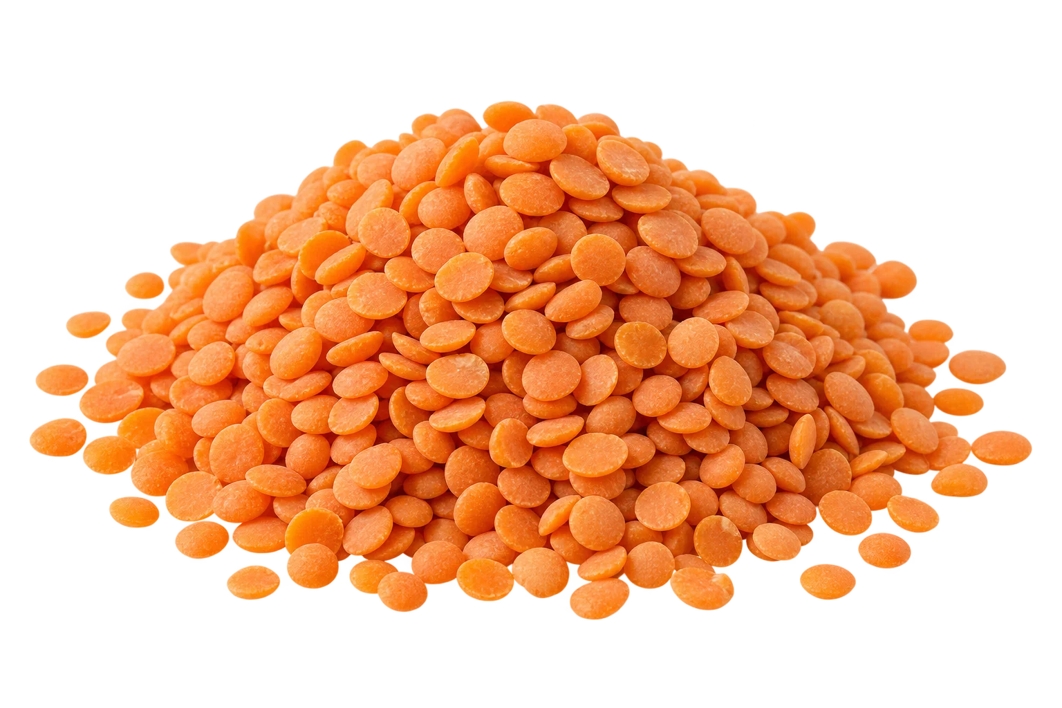 Red lentils product shot